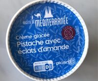 Crème glacée pistache avec éclats d’amande