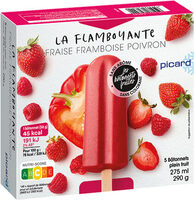 Bâtonnets fraise framboise poivron