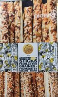 Assortiment de sticks feuilletés graines-fromages, sésame-pavot