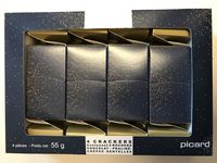 4 Crackers contenant 4 Rochers Chocolat - Praliné Crêpes Dentelles