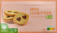 6 Mini lunettes coeurs fraise bio