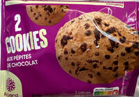 2 cookies aux pépites de chocolat