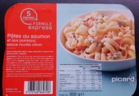 Pâtes au saumon et aux poireaux, sauce ricotta citron