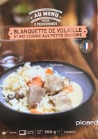 Blanquette de Volaille et riz cuisiné aux petits oignons