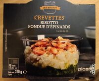 Crevettes Risotto fondue d'épinards