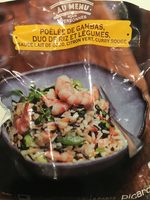 Poêlée de gambas duo de riz et légumes