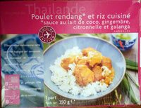 Poulet Rendang et Riz Cuisiné