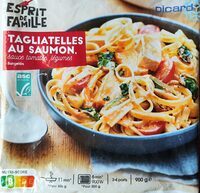 Tagliatelles au Saumon, sauce tomatée, légumes