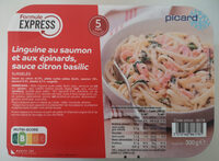 Linguine au Saumon et aux Épinards, sauce Citron Basilic