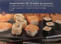 Assortiment de 12 sushi au saumon
