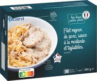 Filet mignon de porc sauce à la moutarde et tagliatelles