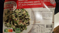 Risotto aux légumes verts et aux champignons