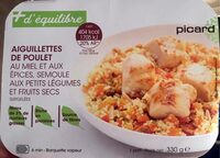 Aiguillettes de poulet au miel et aux épices semoule