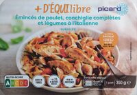 Émincés de poulet conchiglie complètes et légumes à l'italienne