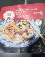 Wonton au poulet sauce chili et riz