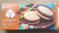 2 alfajores dulce de leche