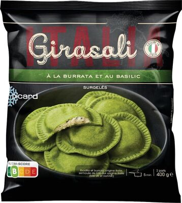 Girasoli à la burrata et au basilic