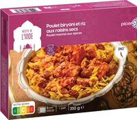 Poulet biryani riz aux raisins secs