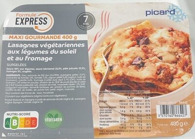 Lasagnes végétariennes aux légumes du soleil et au fromage