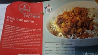 Chili con carne et riz