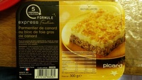 Parmentier de canard au bloc de foie gras de canard