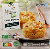Mini gratin pommes de terre patate douce carotte
