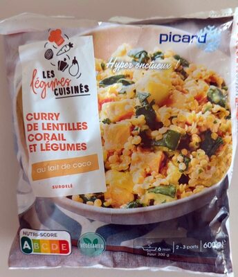 Curry de lentilles corail et légumes