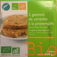 2 Galettes de céréales à la provençale