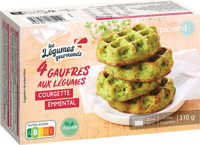 4 Gaufres aux légumes courgette emmental