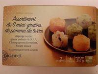 6 mini gratins de pomme de terre