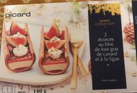 Ecorces au bloc de foie gras et figue