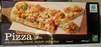 Pizza Pesto di Rucolala, Verdure Griguate, Mozzarella