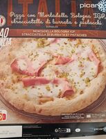 Pizza mortadella burrata et pistaches