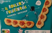 4 rollers feuilletés knacks ketchup