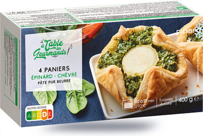 4 Paniers Épinard-Chèvre Pâte Pur Beurre