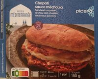 Chapati sauce méchouia sandwich au poulet