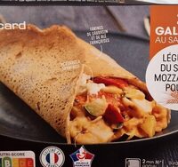 Galettes au sarrasin légumes du soleil mozzarella poulet