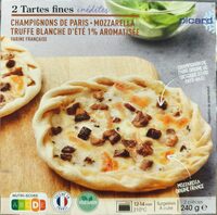 Tartes fines champignons de Paris mozzarella