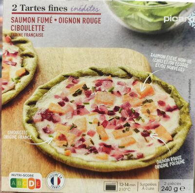Tartes fines inedites saumon fumé oignon rouge