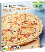 Tarte flambée munster jambon oignon