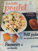 Farfalle Poulet, Sauce César et Copeaux de Parmesan, Petit Pain aux Graines de Pavot, Financier aux Amandes