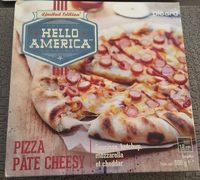 Hello America Pizza Pâte Cheesy, Saucissen Ketchup, Mozzarella et Cheddar