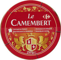 Le Camembert - Fromage à patte molle au lait pasteurisé
