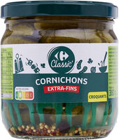 Cornichons Extra Fins Au 5 epices et aromates, Marque Carrefour