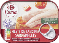 Filets de sardines, sauce tomate et petits légumes