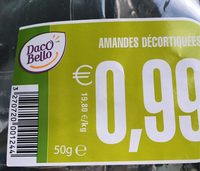 Amandes decortiquées