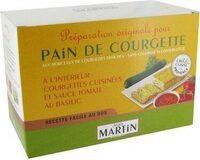 Jean Martin, Preparation originale pour pain de courgette