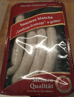 Saucisse blanche jambon fromage à griller