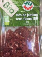 Dés de jambon crus fumés