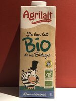 Lait demi-écrémé UHT BIO Bretagne